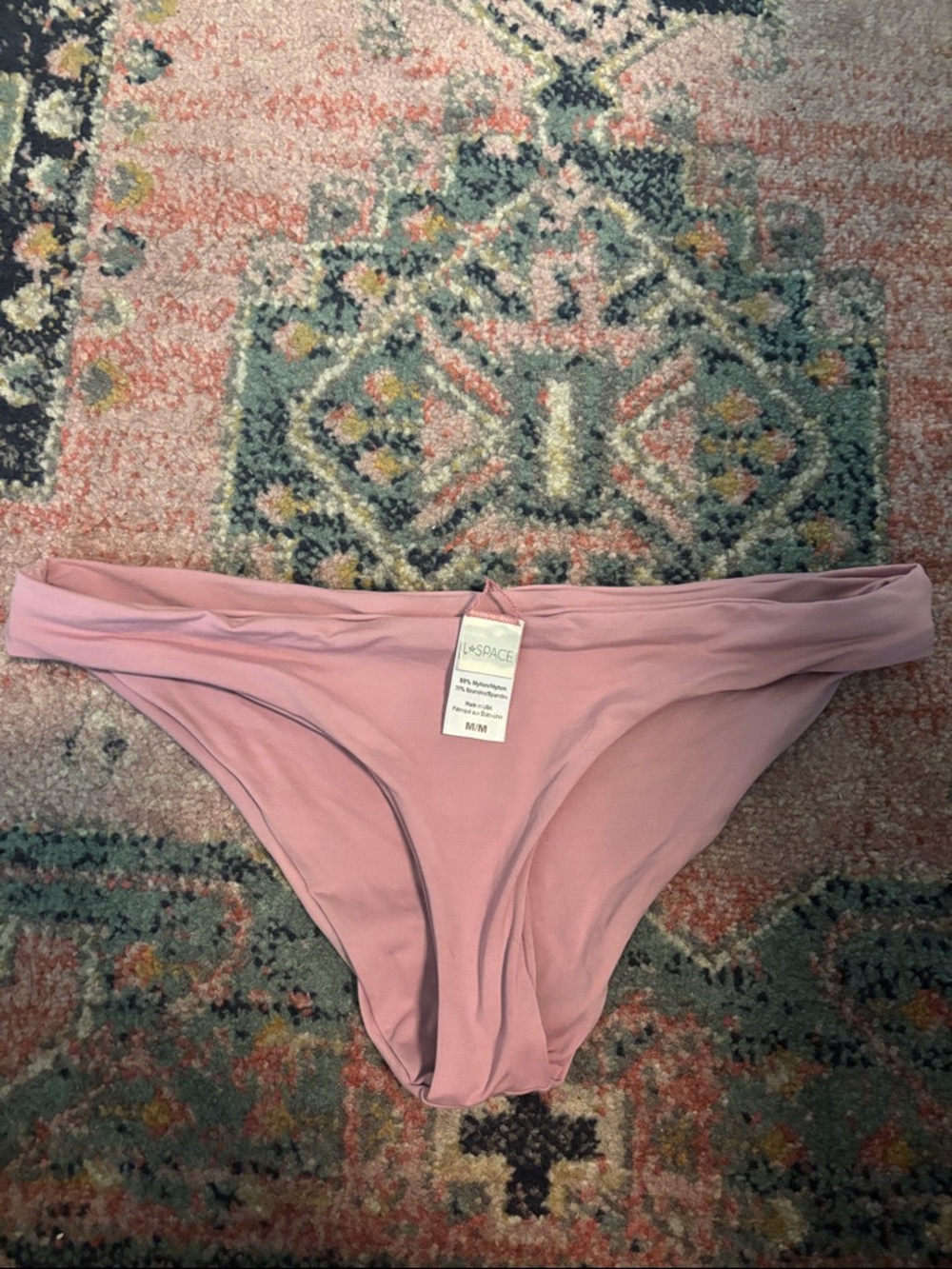 l*space Blush Pink Fold-Over Bikini Bottoms